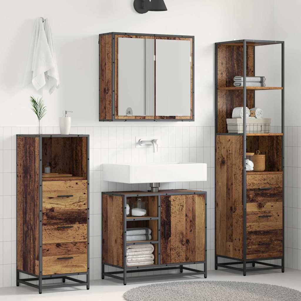 Bathroom Furniture Engineered Wood Old