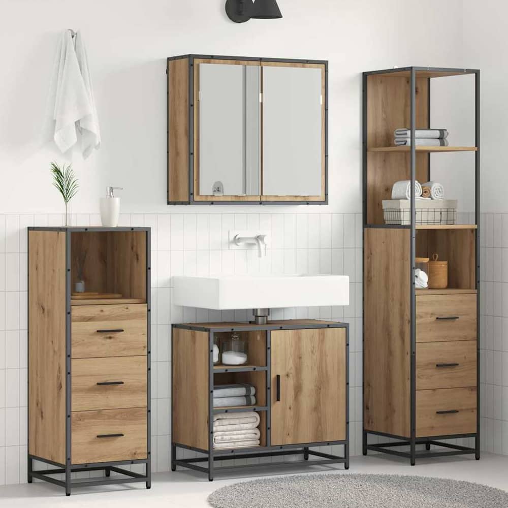 Bathroom Furniture Engineered Wood Artisan oak
