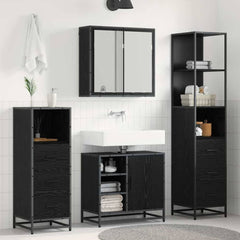 Bathroom Furniture Engineered Wood Black oak