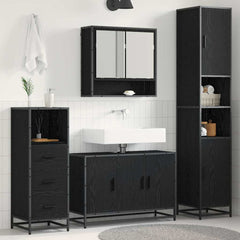 Bathroom Furniture Set 3 pcs Engineered Wood Old wood