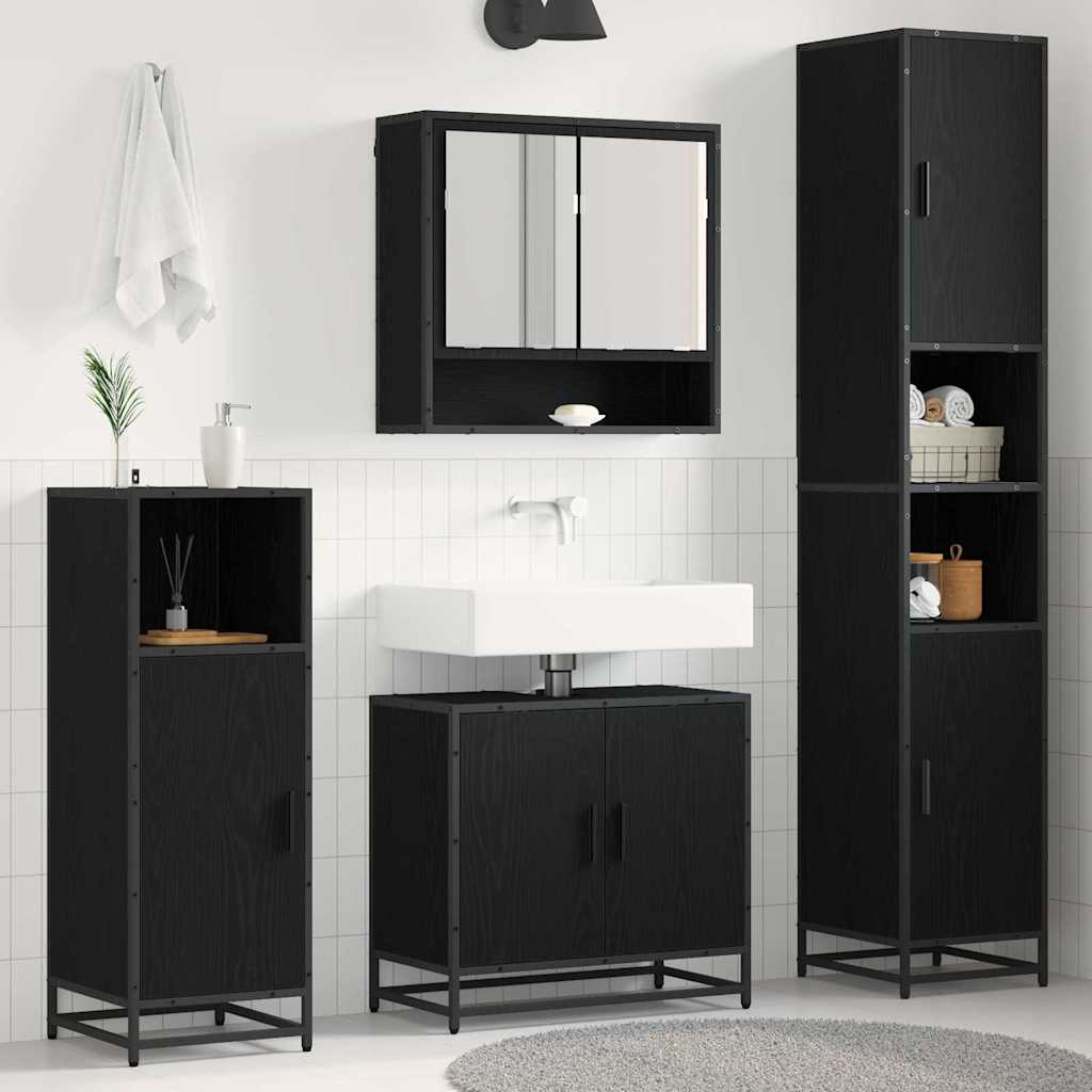 Bathroom Furniture Set 3 pcs Engineered Wood Artisan oak