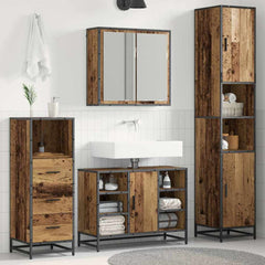 Bathroom Furniture Set 3 pcs 80 x 33 x 60 cm Old wood