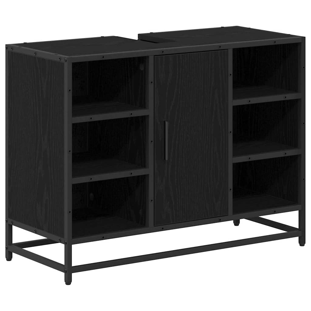 Bathroom Furniture Set 3 pcs 80 x 33 x 60 cm Black oak