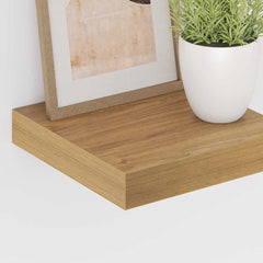 vidaXL Wall Shelf 4 pcs Brown 23 x 23.5 x 3.8 cm Engineered Wood 5