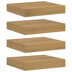 vidaXL Wall Shelf 4 pcs Brown 23 x 23.5 x 3.8 cm Engineered Wood 2