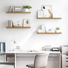 vidaXL Wall Shelf 4 pcs Brown 80 x 23.5 x 3.8 cm Engineered Wood 4