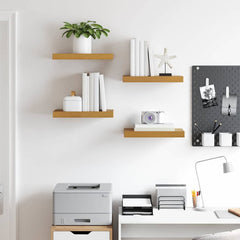 vidaXL Wall Shelf 4 pcs Beige 40 x 23.5 x 3.8 cm Engineered Wood 4