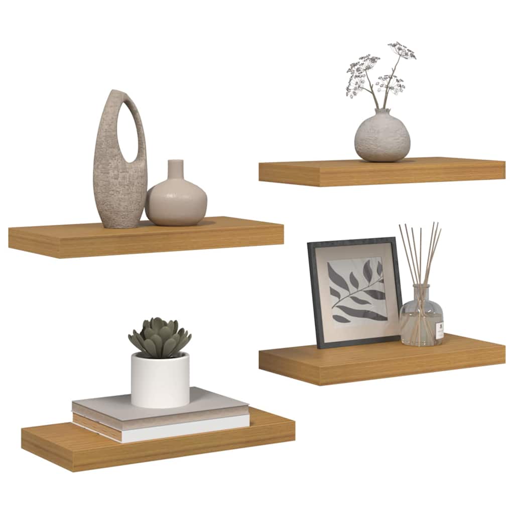 vidaXL Wall Shelf 4 pcs Beige 50 x 23.5 x 3.8 cm Engineered Wood 3