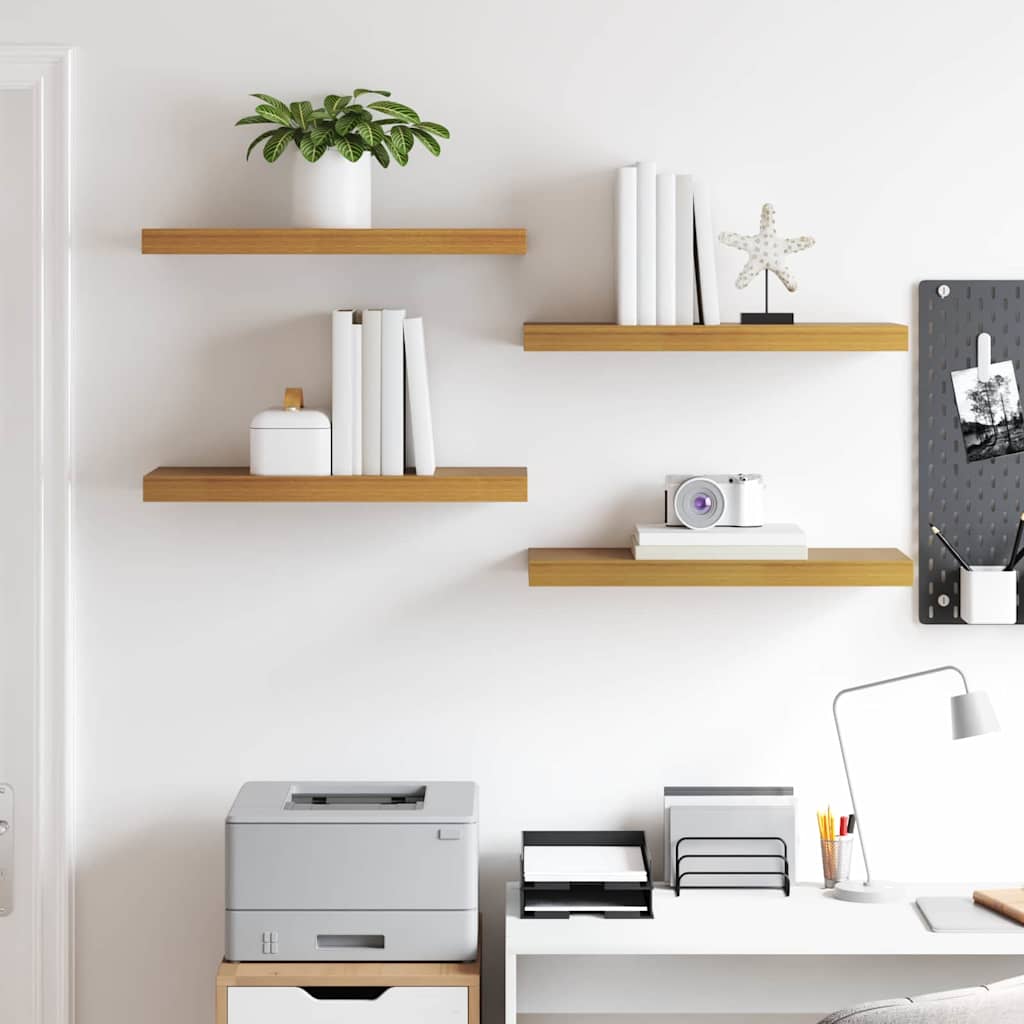 vidaXL Wall Shelf 4 pcs Beige 60 x 23.5 x 3.8 cm Engineered Wood 4