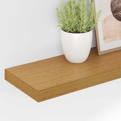 vidaXL Wall Shelf Wall-Mounted Beige 120 x 23.5 x 3.8 cm 5