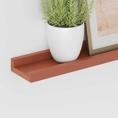 vidaXL Wall Shelf 2 pcs Red 115 x 9 x 3 cm Engineered Wood 5
