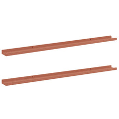vidaXL Wall Shelf 2 pcs Red 115 x 9 x 3 cm Engineered Wood 2
