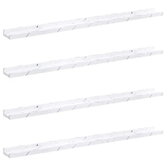 vidaXL Wall Shelf 4 pcs White Marble 100 x 9 x 3 cm Engineered Wood 2