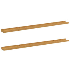 vidaXL Wall Shelf 2 pcs Beige 115 x 9 x 3 cm Engineered Wood 2