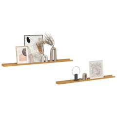 vidaXL Wall Shelf 2 pcs Beige 115 x 9 x 3 cm Engineered Wood 3