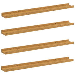 vidaXL Wall Shelf 4 pcs Beige 80 x 9 x 3 cm Engineered Wood 2