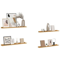 vidaXL Wall Shelf 4 pcs Beige 80 x 9 x 3 cm Engineered Wood 3