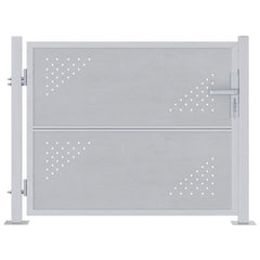 vidaXL Garden Gate with Lock Silver 85 x 70 cm Stainless Steel 2
