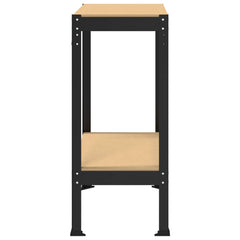vidaXL Workbench Black 81 x 41 x 91 cm Engineered Wood and Metal 6