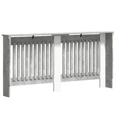 vidaXL Radiator Cover Concrete Grey 172 x 19 x 81.5 cm Engineered Wood 6