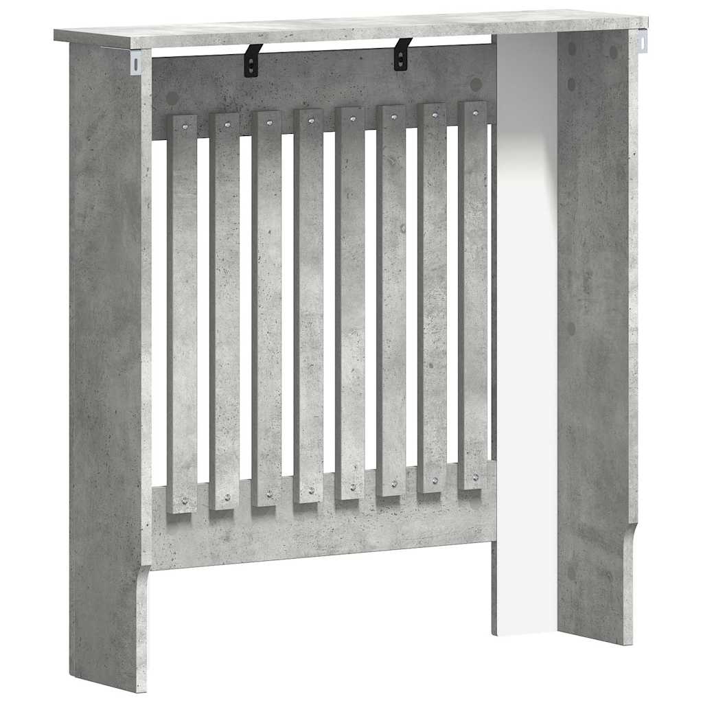vidaXL Radiator Cover Concrete Grey 78 x 19 x 81.5 cm Engineered Wood 6