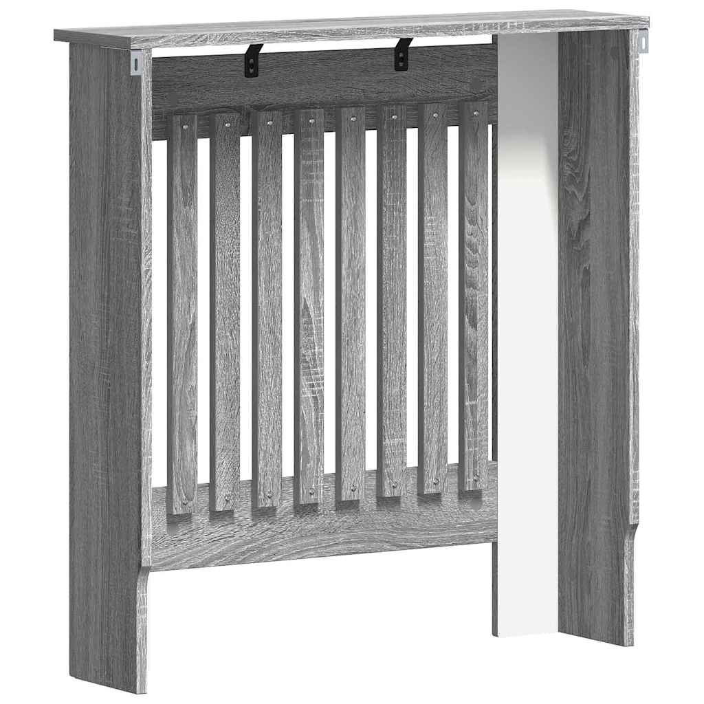 vidaXL Radiator Cover Grey Sonoma 78 x 19 x 81.5 cm Engineered Wood 6