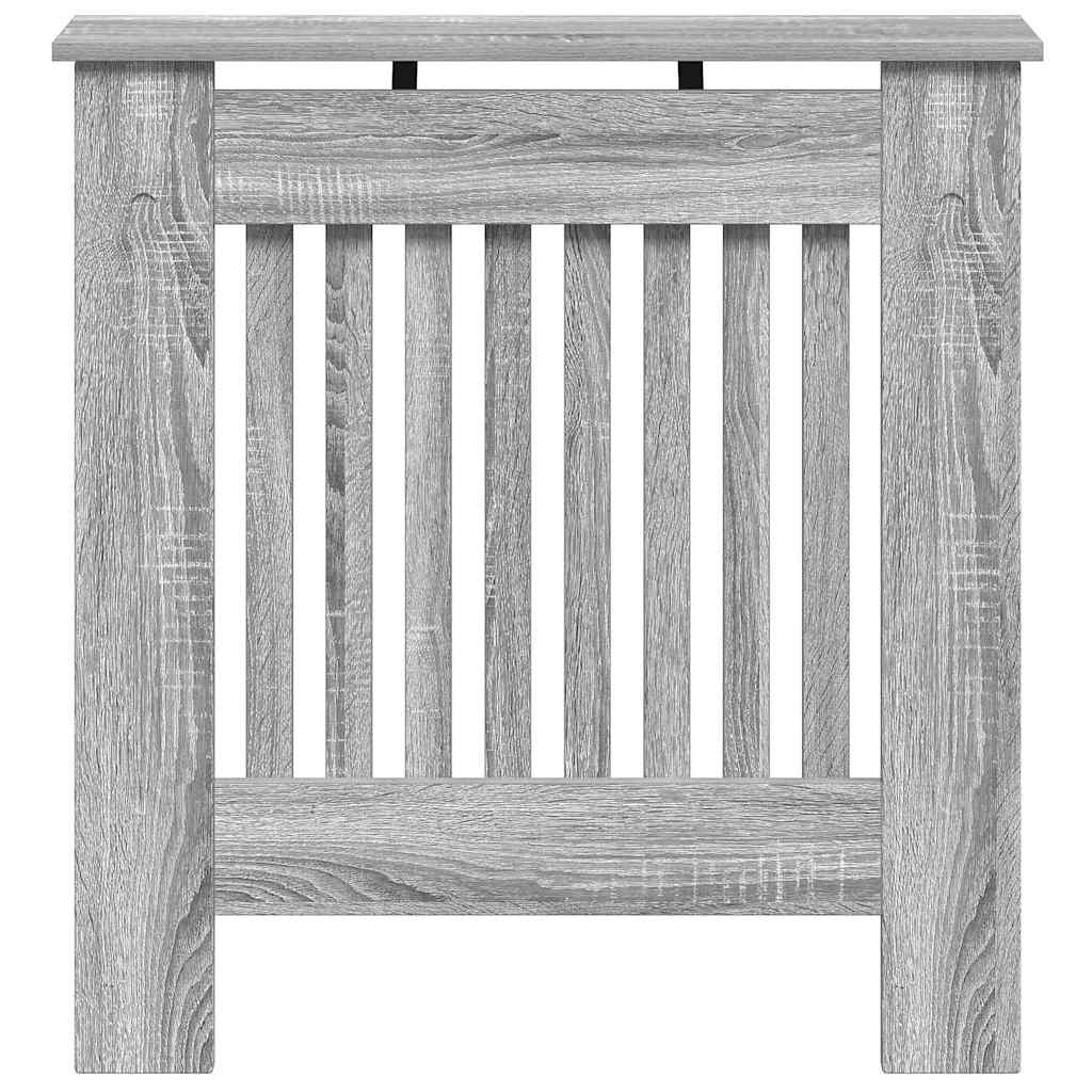 vidaXL Radiator Cover Grey Sonoma 78 x 19 x 81.5 cm Engineered Wood 4
