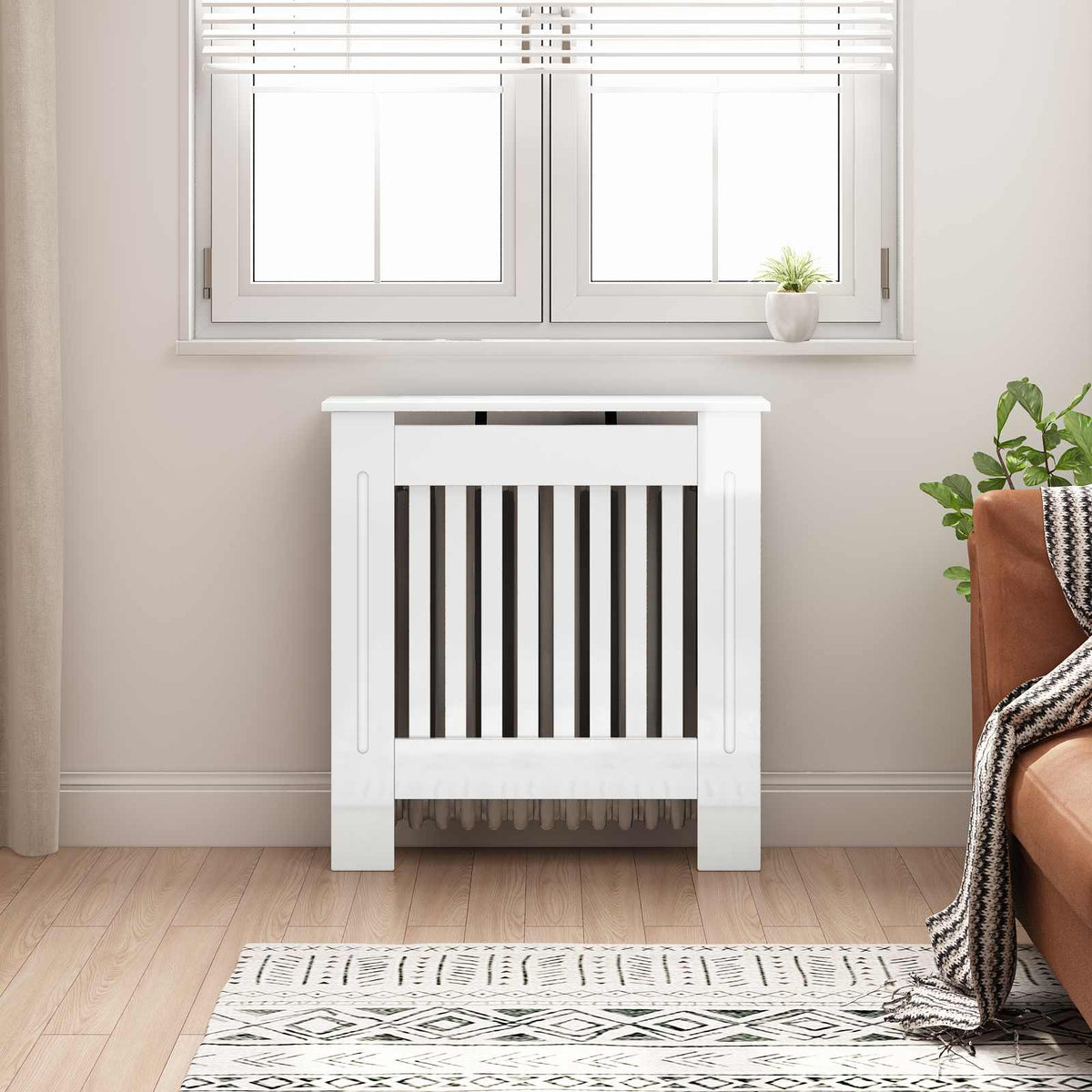 vidaXL Radiator Cover 78 x 19 x 81.5 cm Engineered Wood
