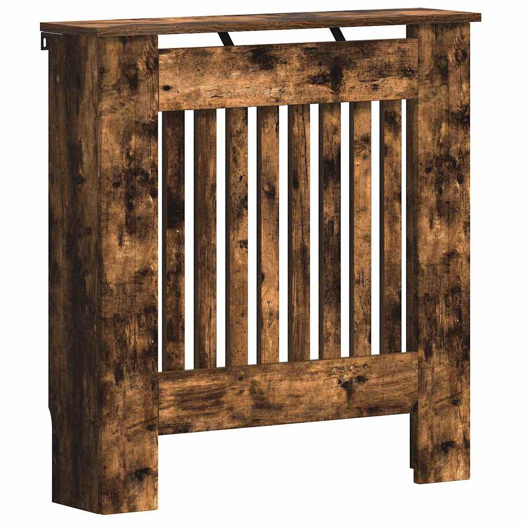vidaXL Radiator Cover Smoked Oak 78 x 19 x 81.5 cm Engineered Wood 2
