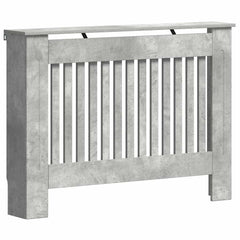 vidaXL Radiator Cover Concrete Grey 112 x 19 x 81.5 cm Engineered Wood 2