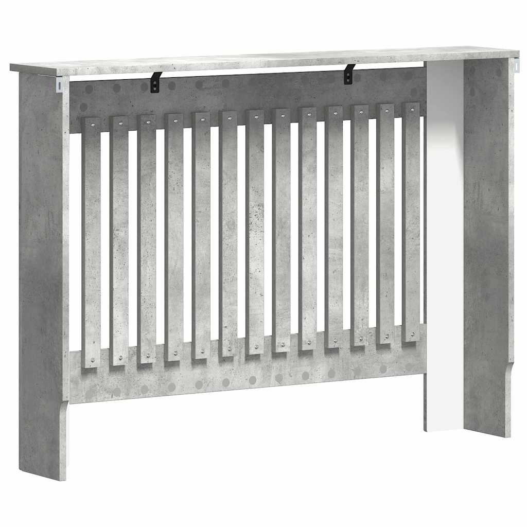 vidaXL Radiator Cover Concrete Grey 112 x 19 x 81.5 cm Engineered Wood 6