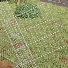 vidaXL Rabbit Cage Silver 110 x 100 x 85 cm Galvanised Steel 4