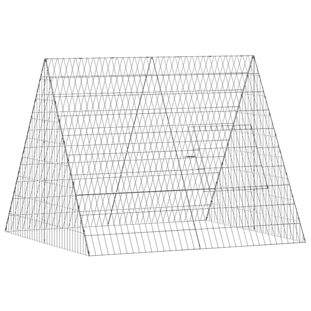 vidaXL Rabbit Cage Silver 110 x 100 x 85 cm Galvanised Steel 2
