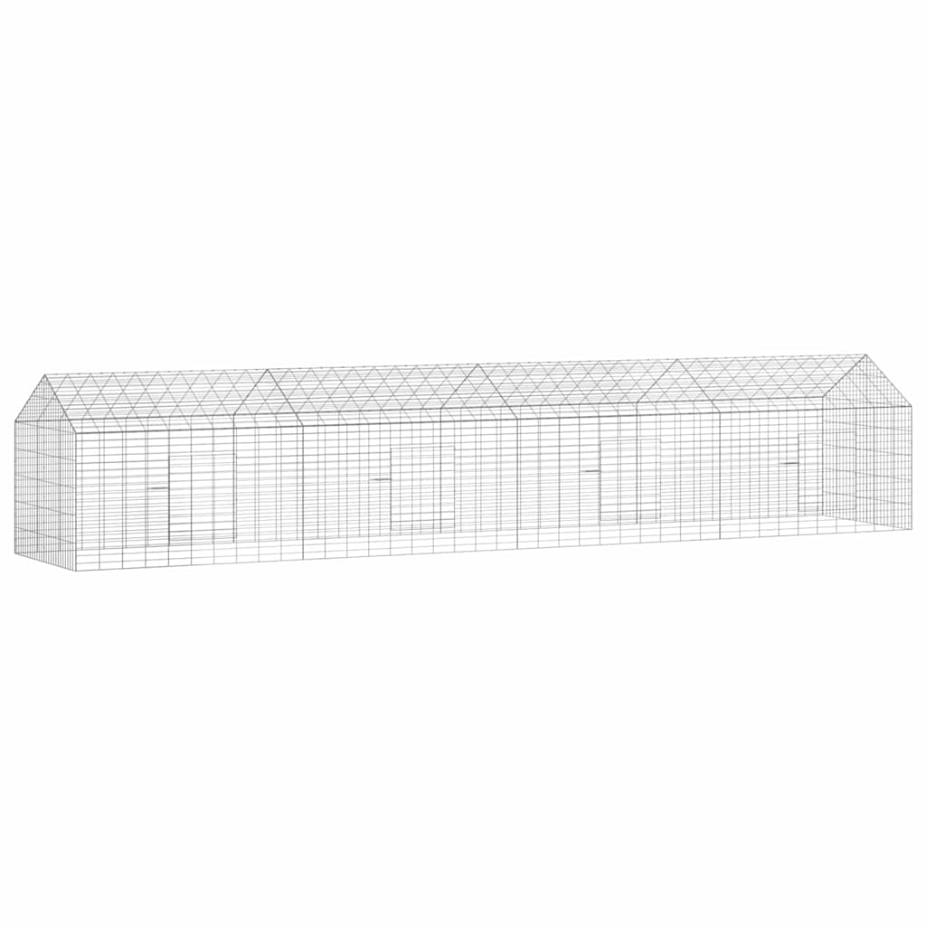Rabbit Cage Silver 100 x 78 x 78 cm Galvanised Steel 400 cm without roof