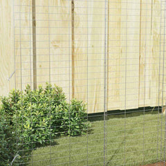 Rabbit Cage Silver 100 x 100 x 210 cm Galvanised Steel 202 cm without roof