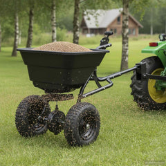 Spreader Black 82 x 46 x 75 cm PVC and Steel Tow-behind spreader-29 L