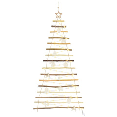 Christmas Tree Natural Solid Ash Wood Warm white
