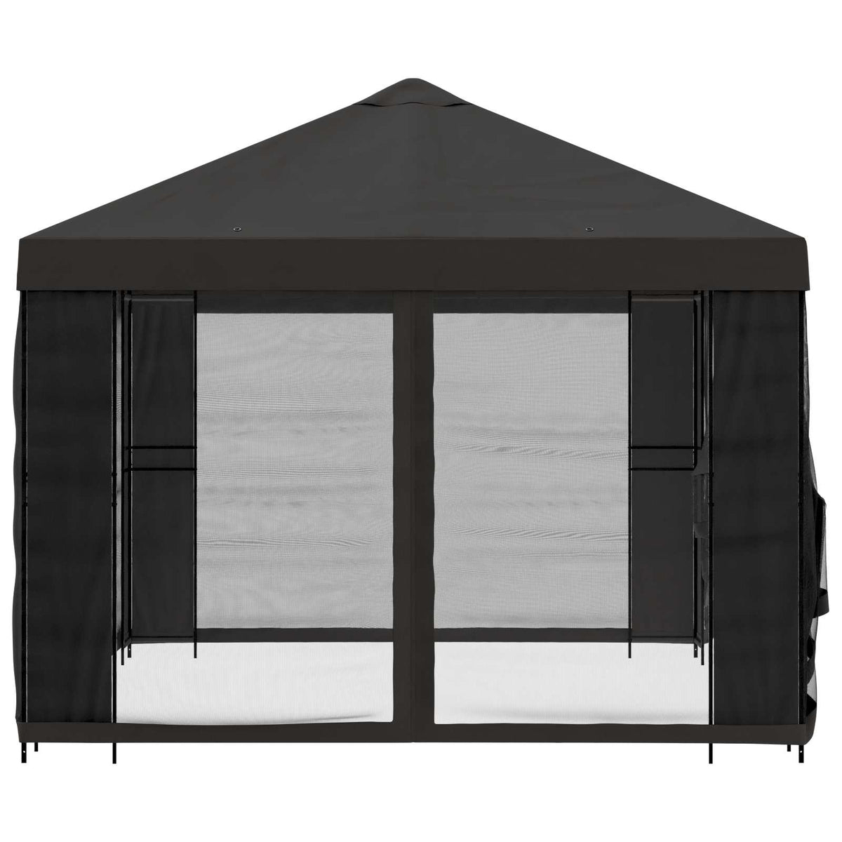Garden Gazebo with Sidewalls 4 x 3 m Polyester and Steel with 4 Sidewalls Anthracite