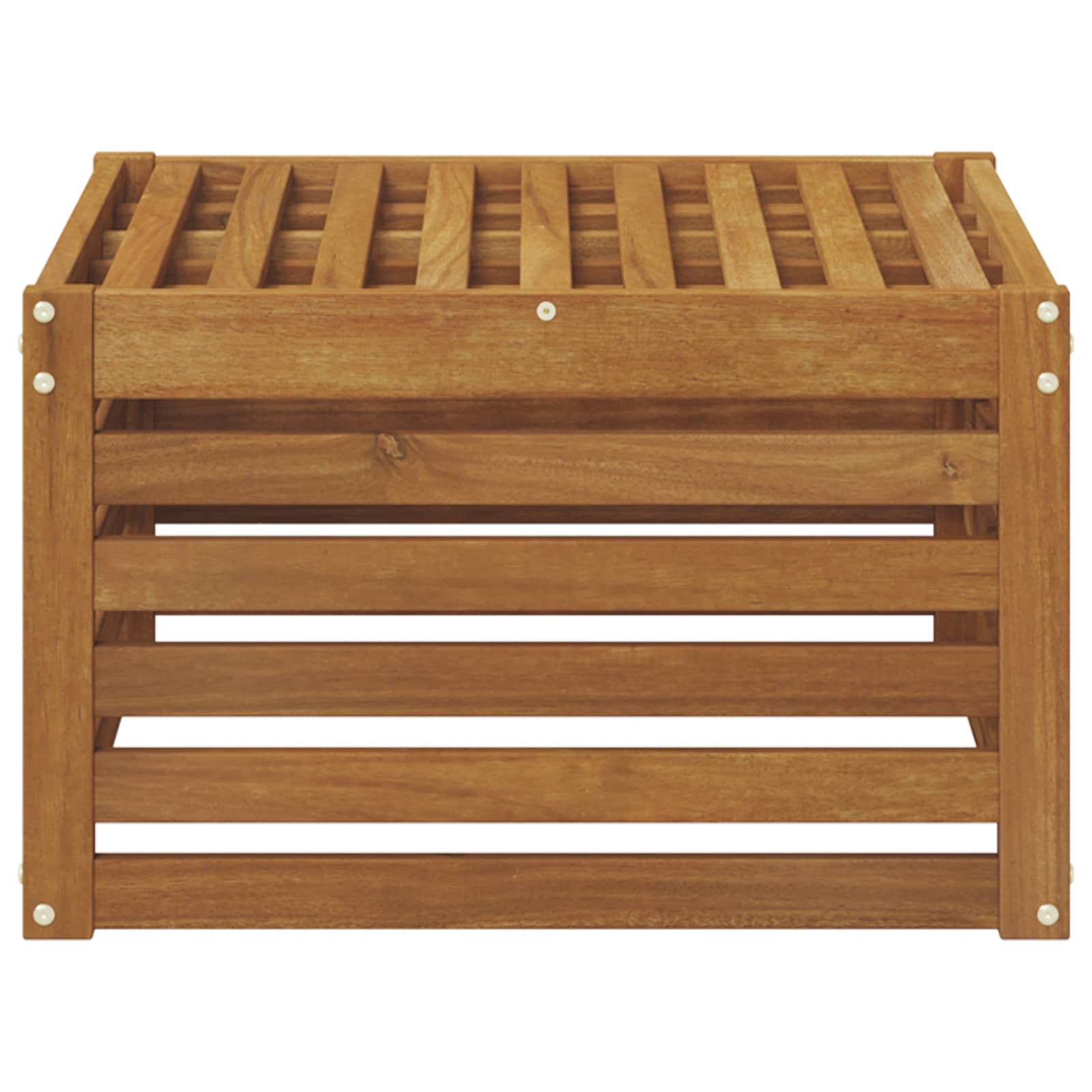 vidaXL Outdoor Footstool Solid Acacia Wood Natural 59 x 59 x 37 cm 3