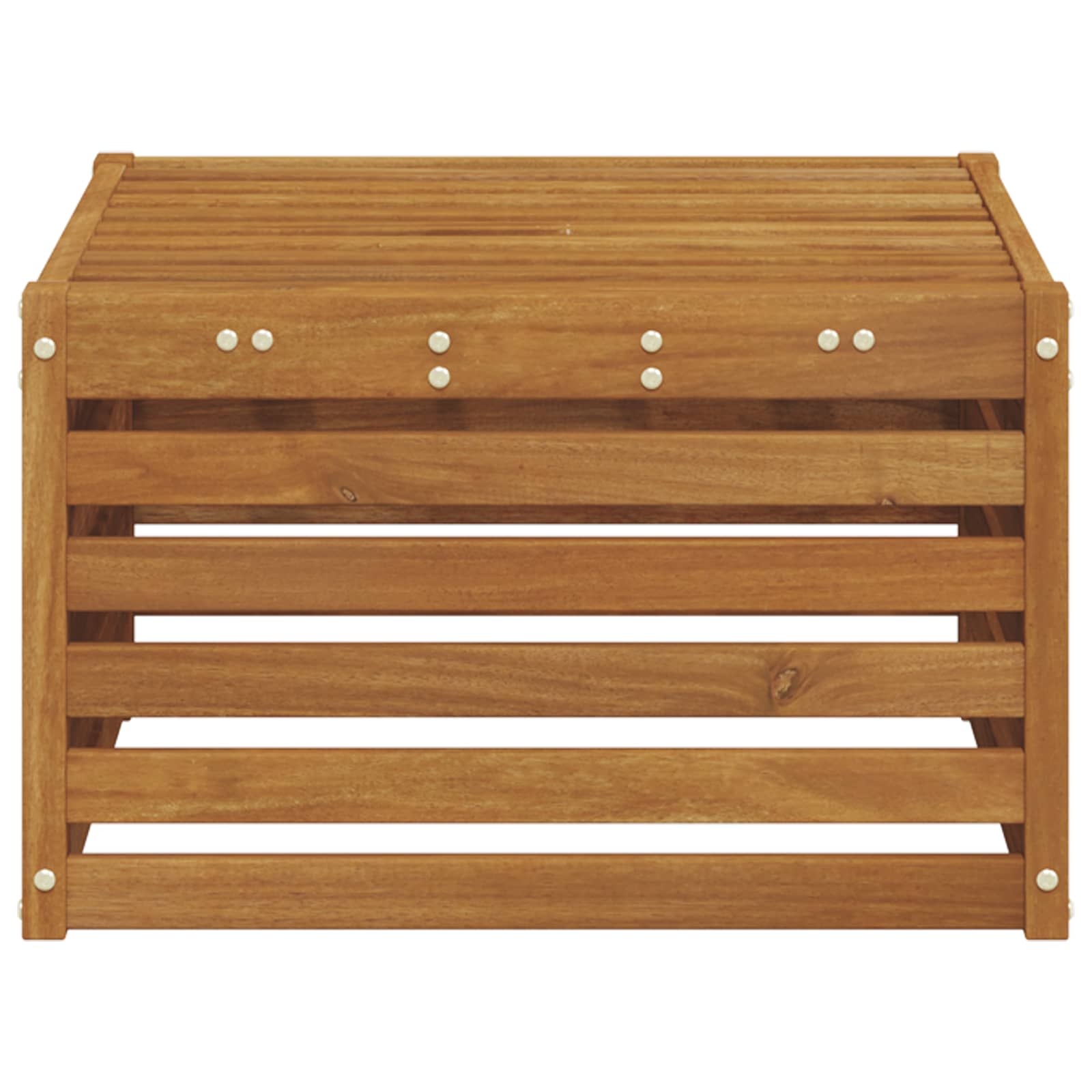 vidaXL Outdoor Footstool Solid Acacia Wood Natural 59 x 59 x 37 cm 4