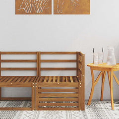 Outdoor Solid Acacia Wood 59 x 59 x 37 cm Natural Corner sofa