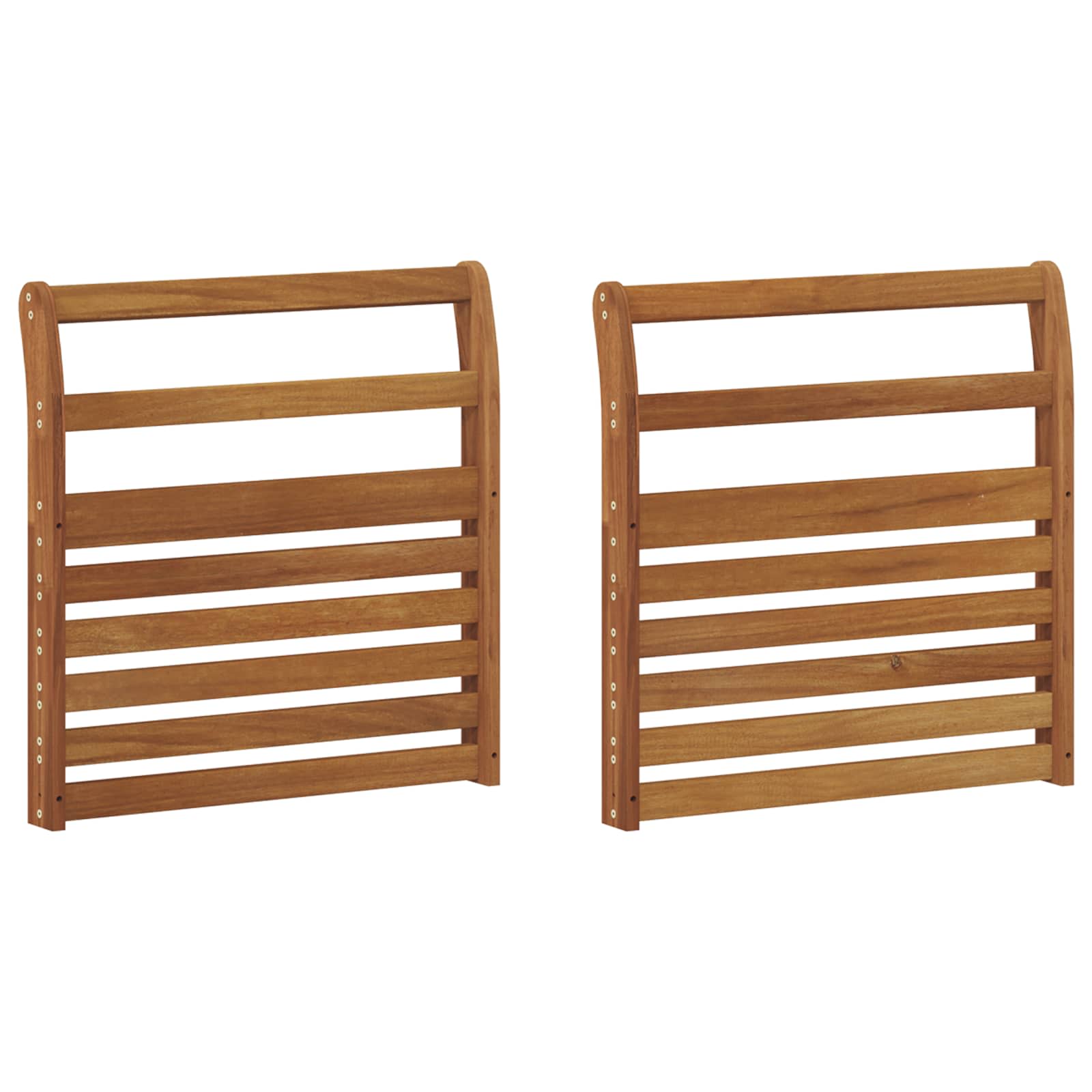 vidaXL Armrest 2 pcs Natural 58.5 x 8 x 60 cm Solid Acacia Wood 2