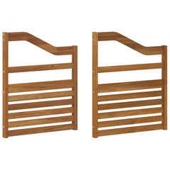 vidaXL Armrests 2 pcs Brown 59 x 4 x 73 cm Solid Acacia Wood 2
