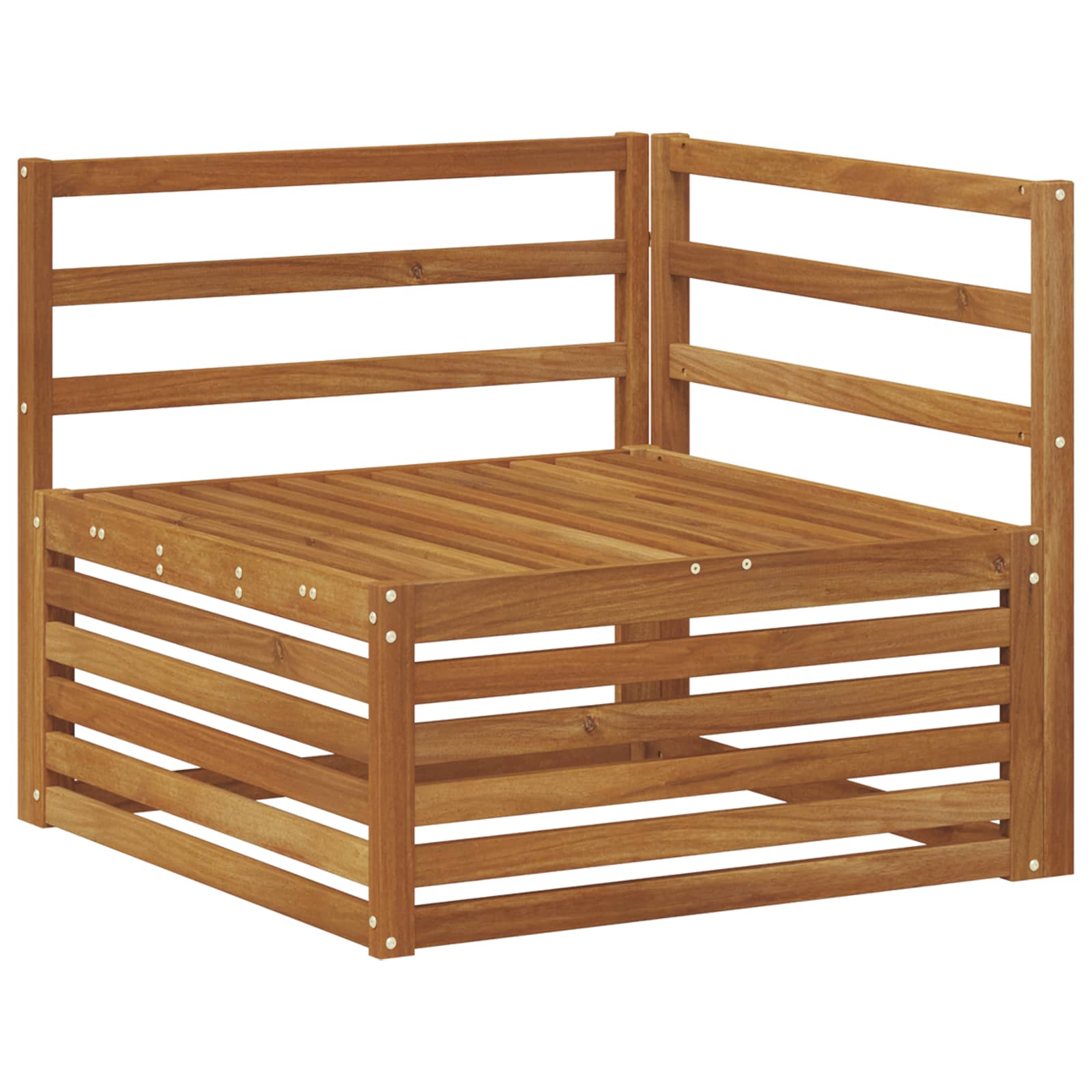 vidaXL Outdoor Corner sofa Solid Acacia Wood Natural 83 x 83 x 73 cm 2