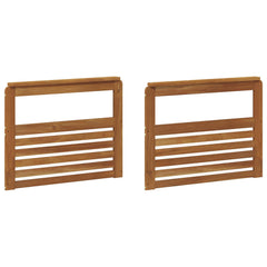 vidaXL Armrest 2 pcs Natural 79 x 6 x 61 cm Solid Acacia Wood 2