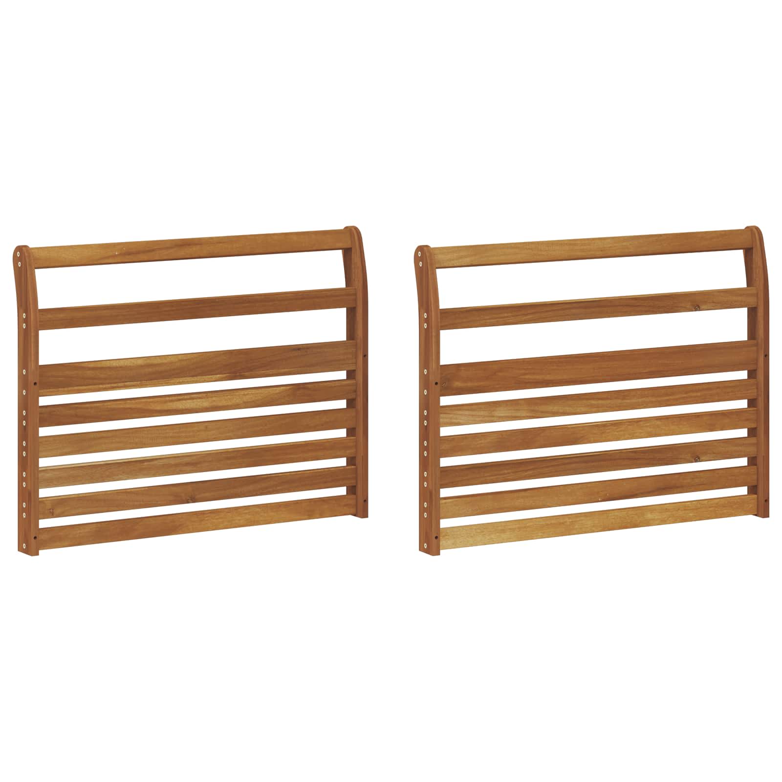 vidaXL Armrest 2 pcs Natural 78.5 x 8 x 60 cm Solid Acacia Wood 2
