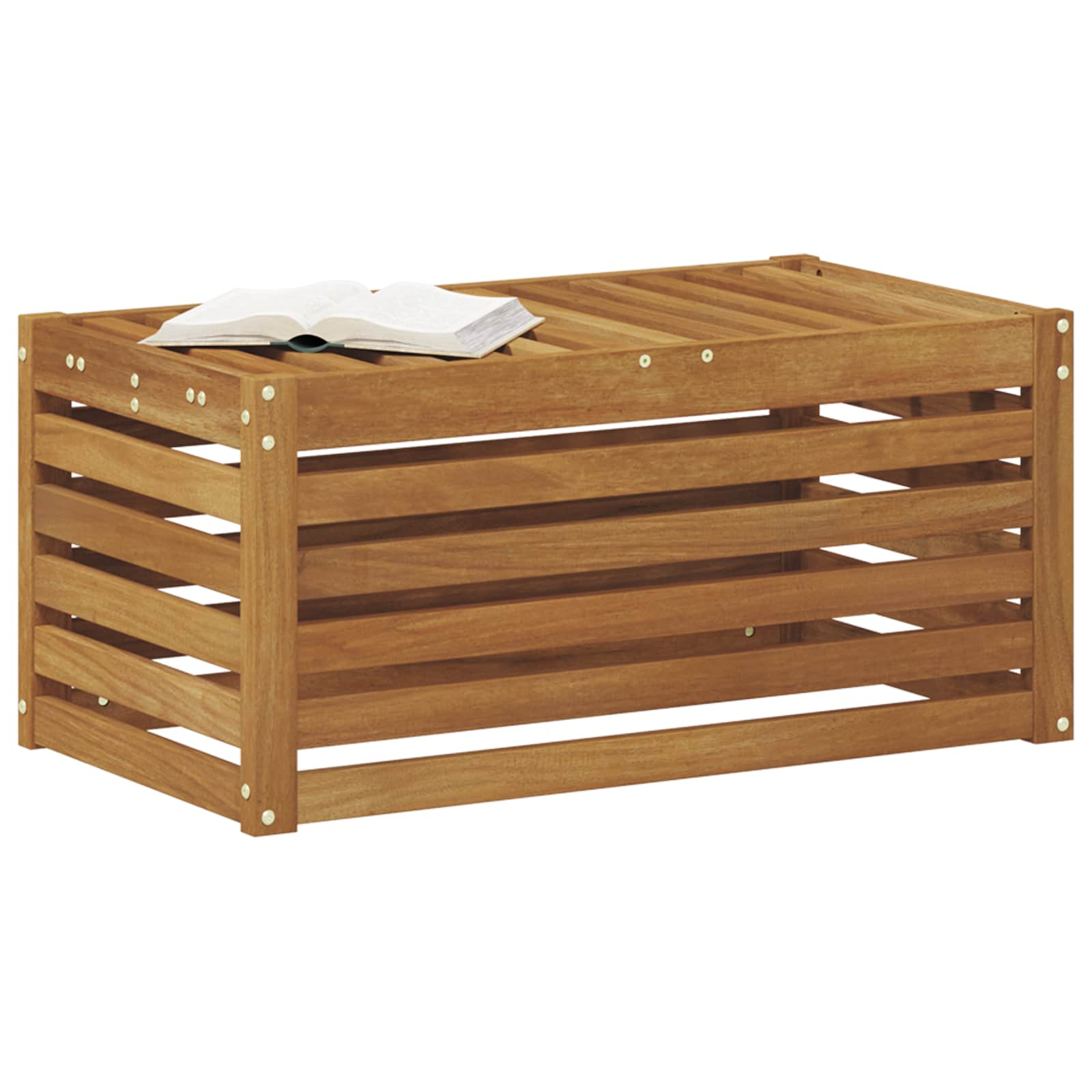 vidaXL Outdoor Stool Bench Solid Acacia Wood Natural 79 x 43 x 37 cm 3