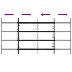 vidaXL Window Security Grille 115 x 60 cm Galvanized Steel 5