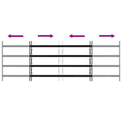vidaXL Window Security Grille 175 x 60 cm Galvanized Steel 5