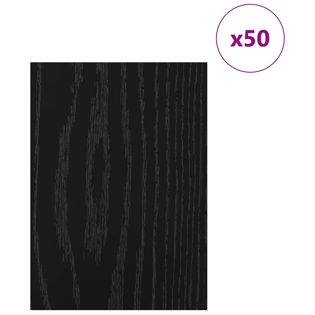 vidaXL Decor Panels 50 pcs Black Oak 21 x 30 x 0.27 cm Engineered Wood 3